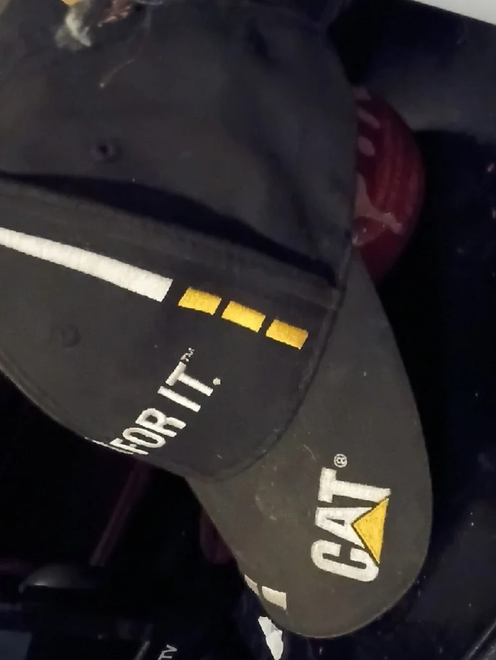 Jellycat Black and Gold 'Built For It' CAT Logo Baseball Cap